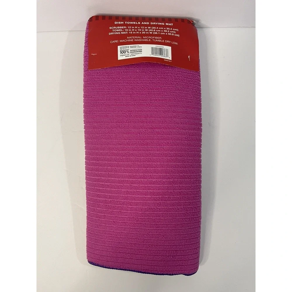 Dish Towels and Drying Mat 3 Piece Set Valentines w/Hearts